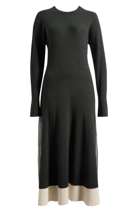 Aria Long Sleeve Rib Maxi Dress