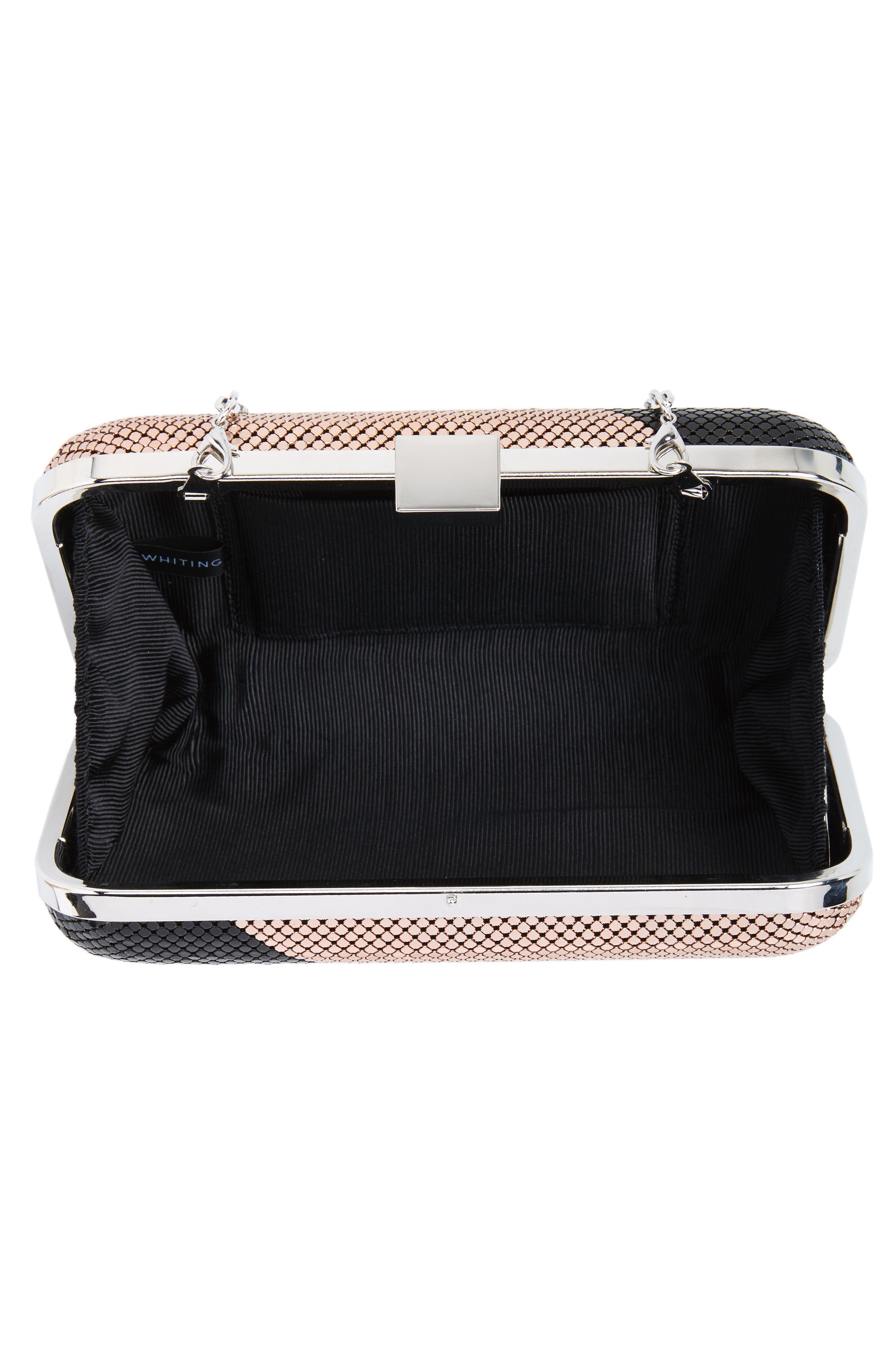 Whiting & Davis Color Block Mesh Box Clutch, Alternate, color, 