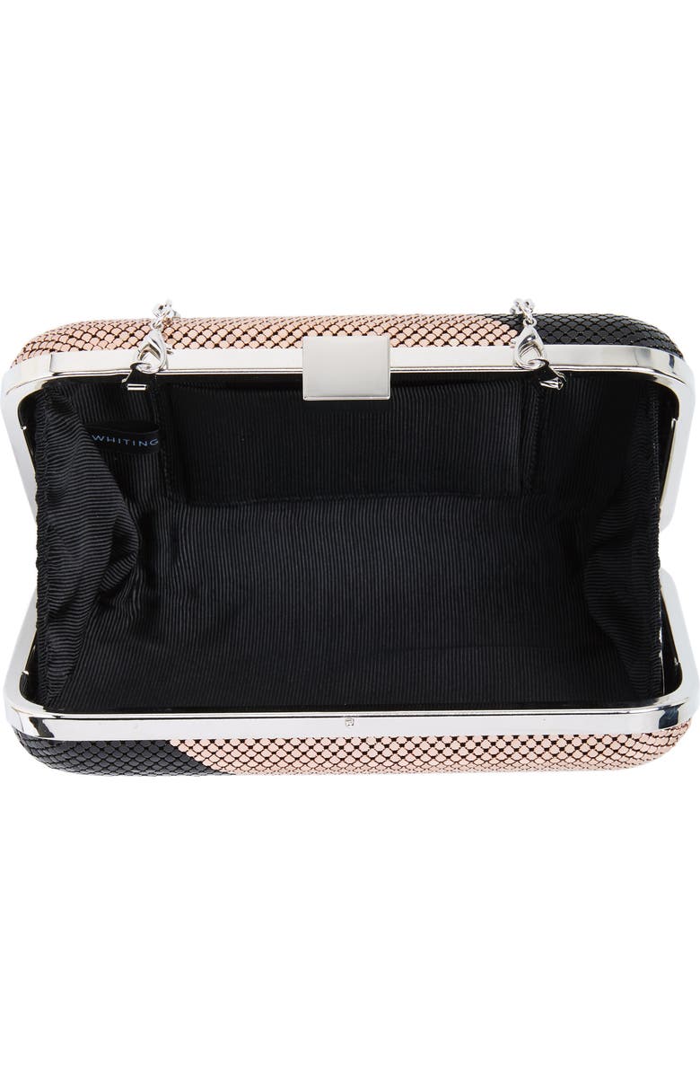 Whiting & Davis Color Block Mesh Box Clutch, Alternate, color,