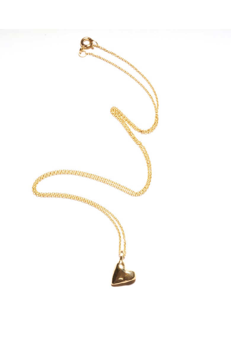 Coeur Necklace, Alternate, color, Brass
