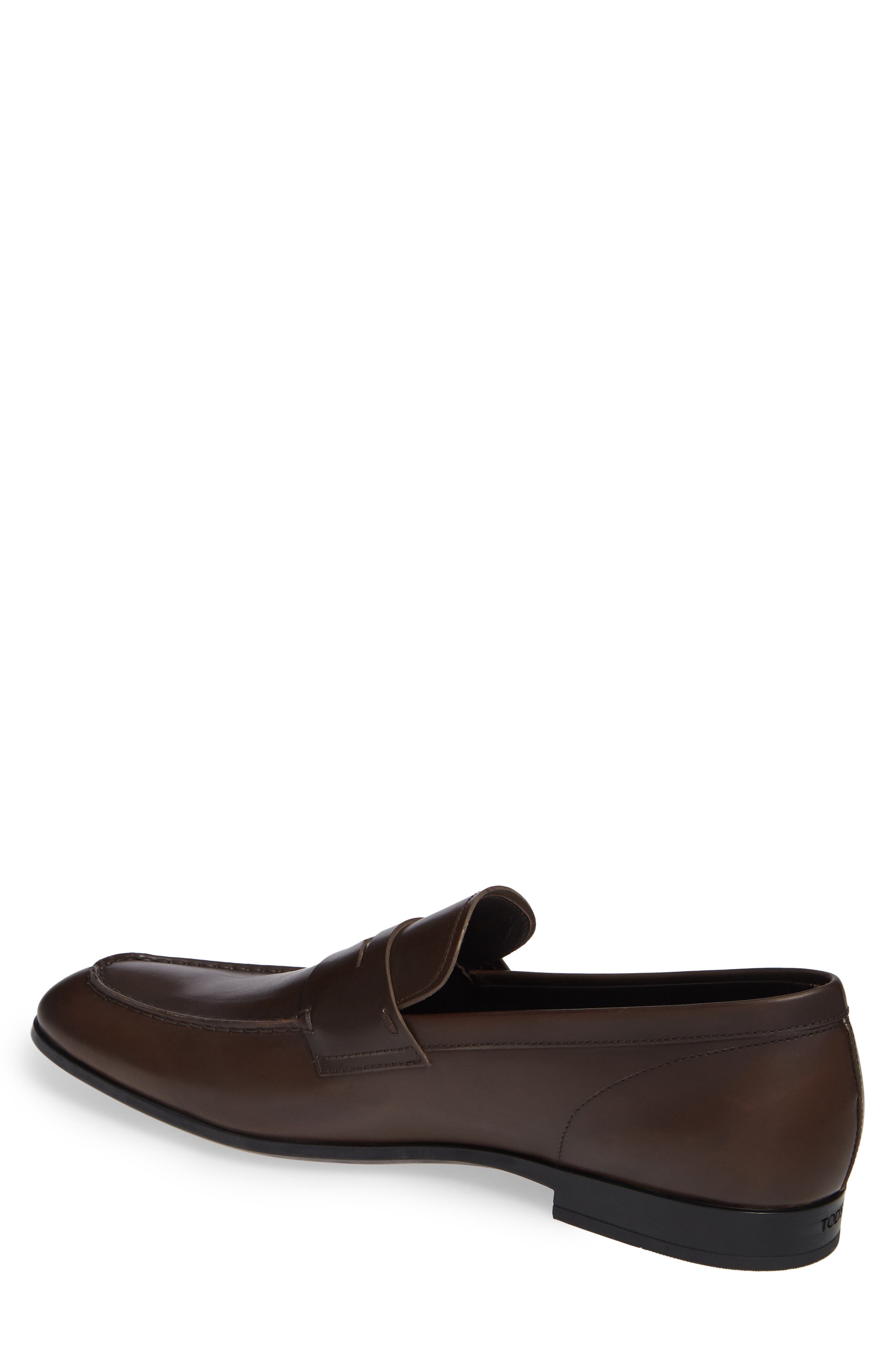 Tod's Penny Loafer, Alternate, color, Dark Brown
