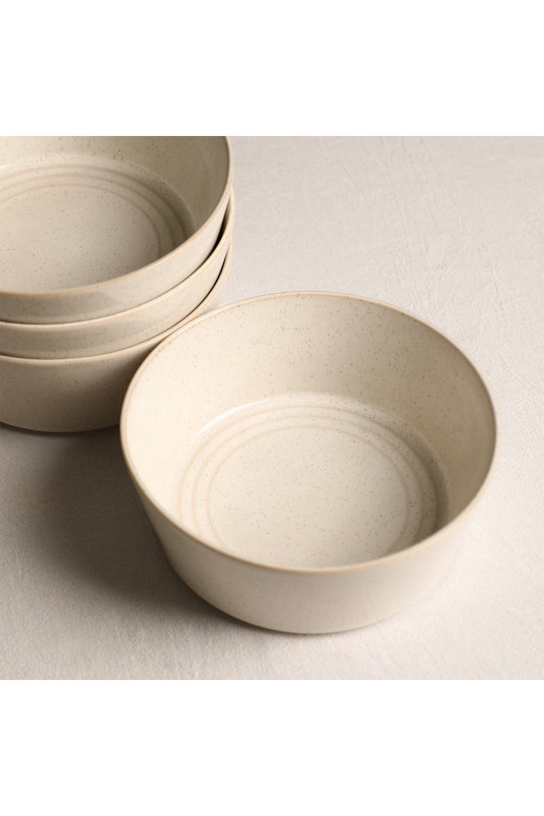 Claire Stoneware 8-Piece Bowl Set, Alternate, color, White