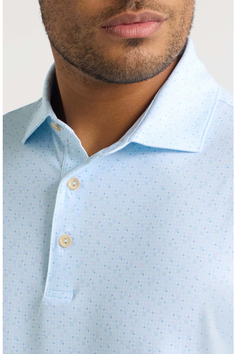 Rivington Microprint Summer Comfort Performance Jersey Polo, Alternate, color, PALE BLUE