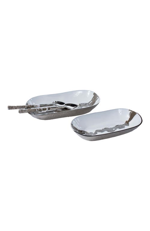 Lunares Dansbury Servers In Silver