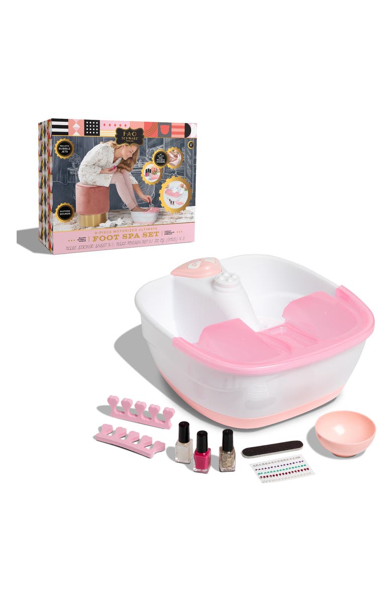FAO Schwarz 9-Piece Deluxe Foot Spa Set, Main, color,
