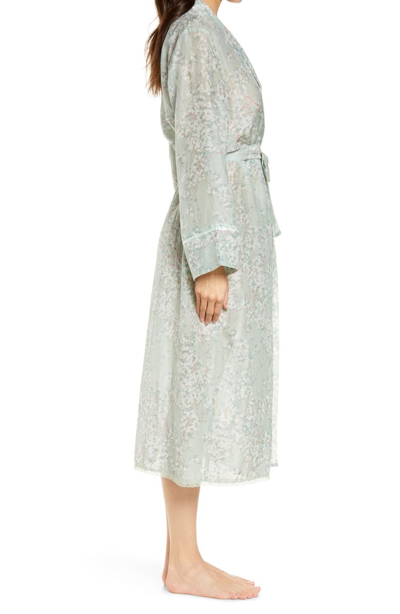 Papinelle Cherry Blossom Cotton & Silk Robe, Alternate, color, 