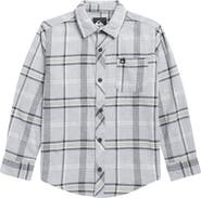 Quiksilver Kids' Brooks Plaid Button-Up Flannel Shirt