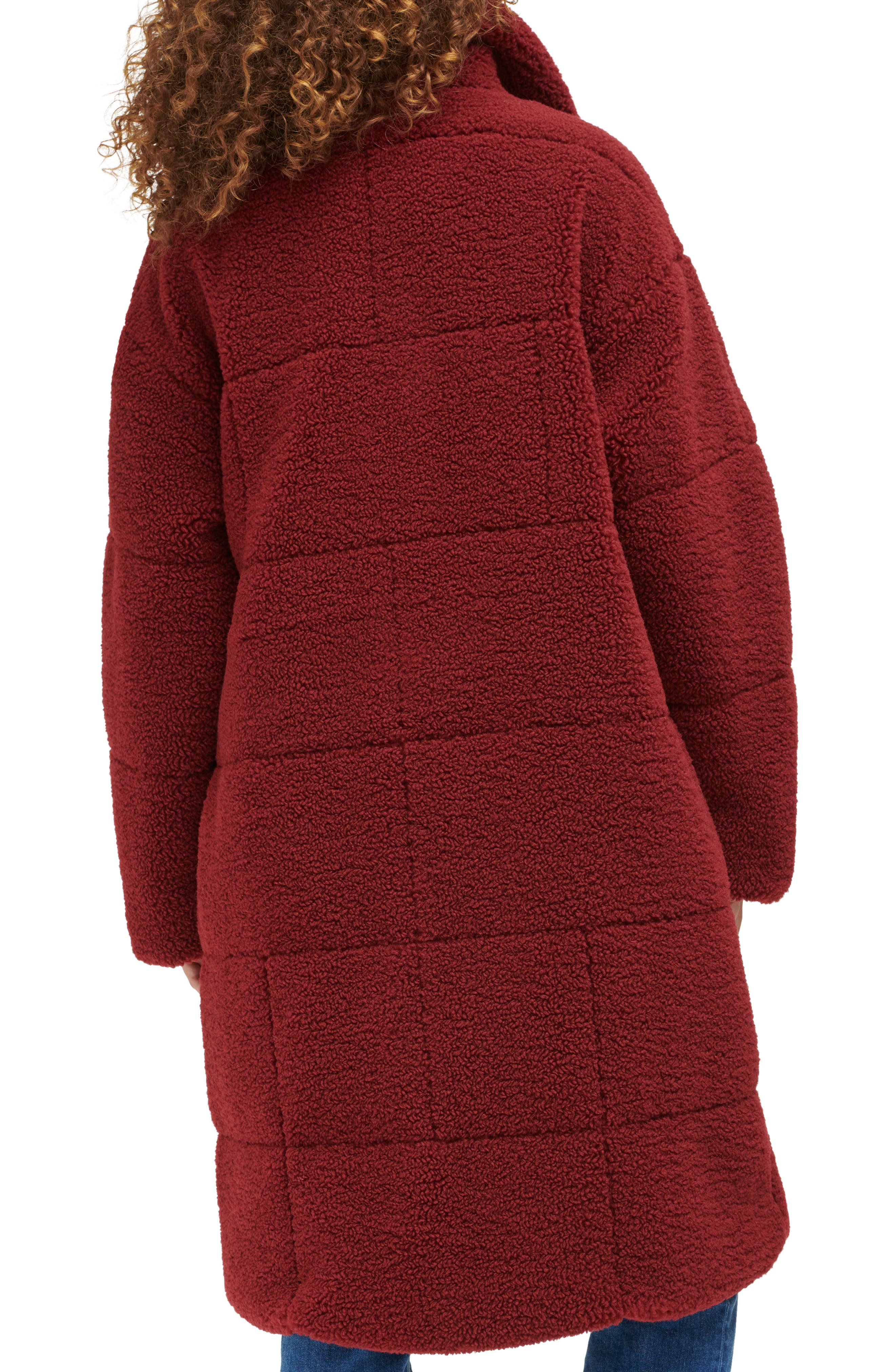 Quilted Fleece Long Teddy Coat - image 2