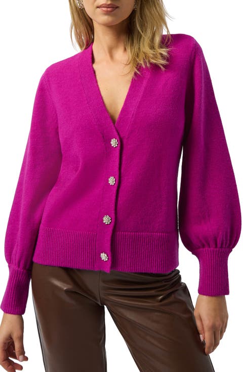 Rhinestone Button Cardigan