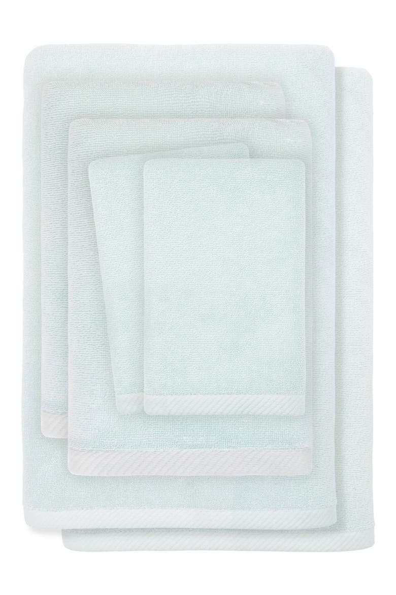 6-Piece Ediree Cotton Towel Set, Alternate, color, AQUA