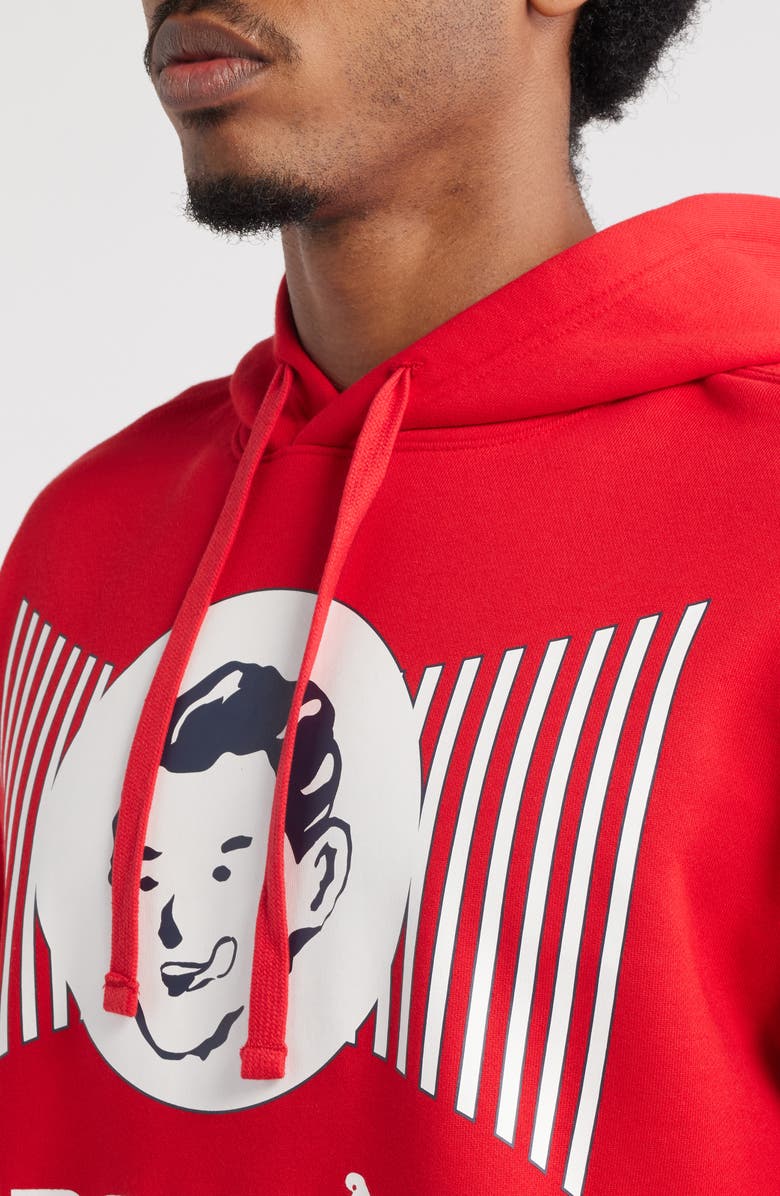 ICECREAM Coneman Cotton Graphic Hoodie, Alternate, color, Goji Berry