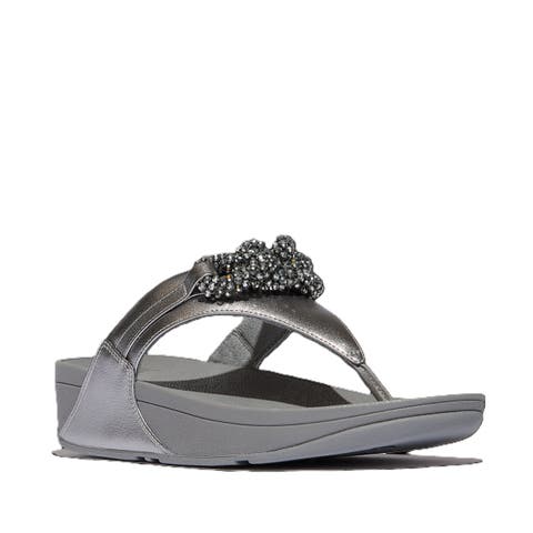 Lulu Beaded Chain Toe Post Sandals