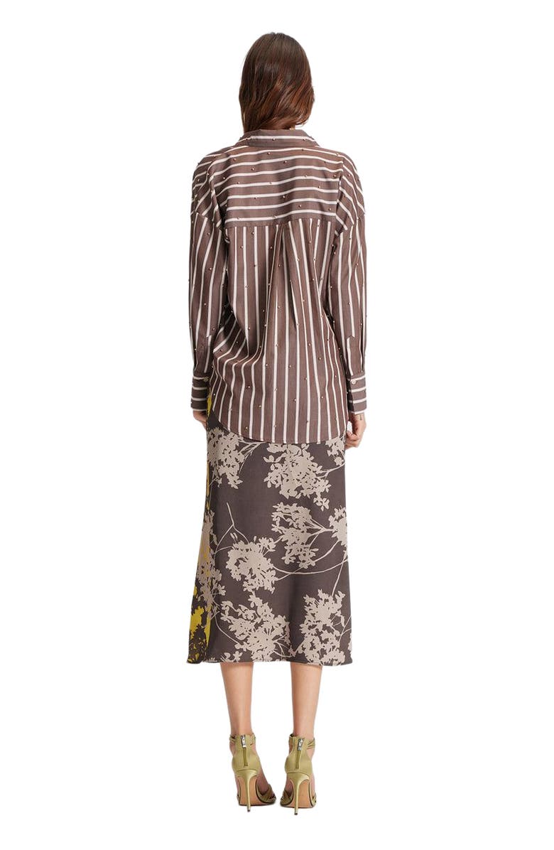 THEO The Label Echo Pearly Shirt, Alternate, color, Koffee/Gold