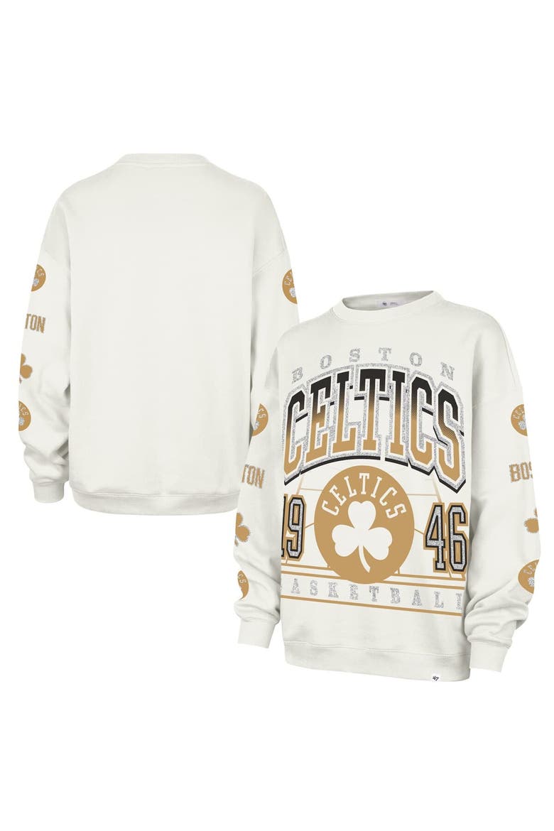 Women's '47  Natural Boston Celtics 2025/26 City Edition Go Big Oversized Sweatshirt, Main, color, Natural