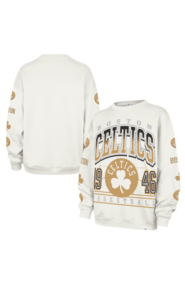 '47 Women's '47  Natural Boston Celtics 2025/26 City Edition Go Big Oversized Sweatshirt, Main, color, Natural