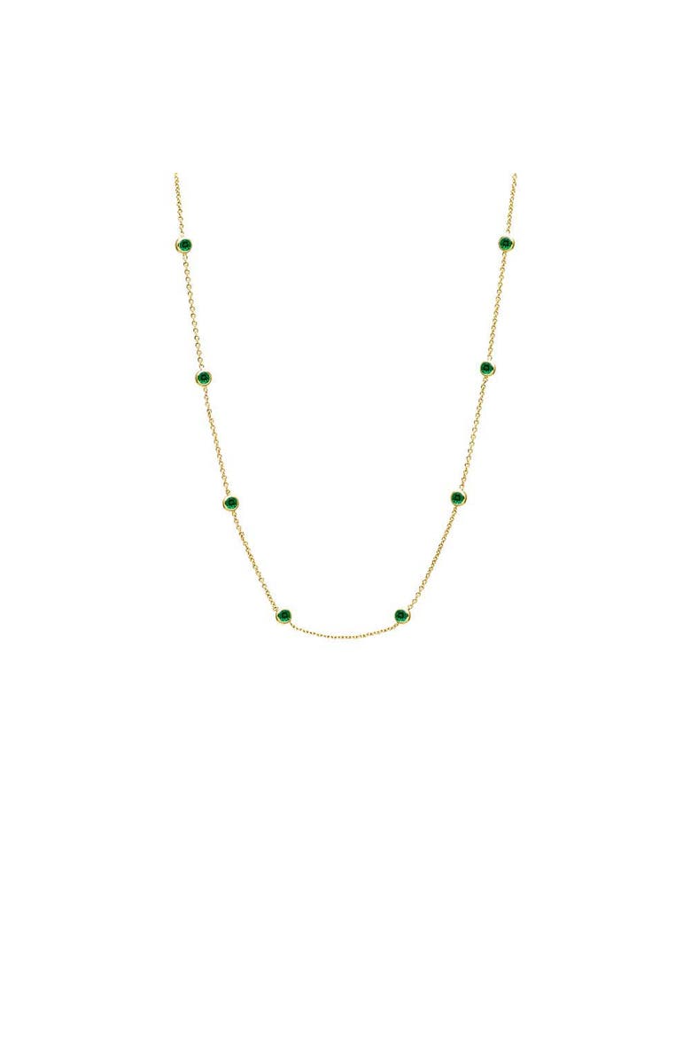Emerald Green Diamond By The Yard Necklace, Main, color, Emerald Green - 16 Inch
