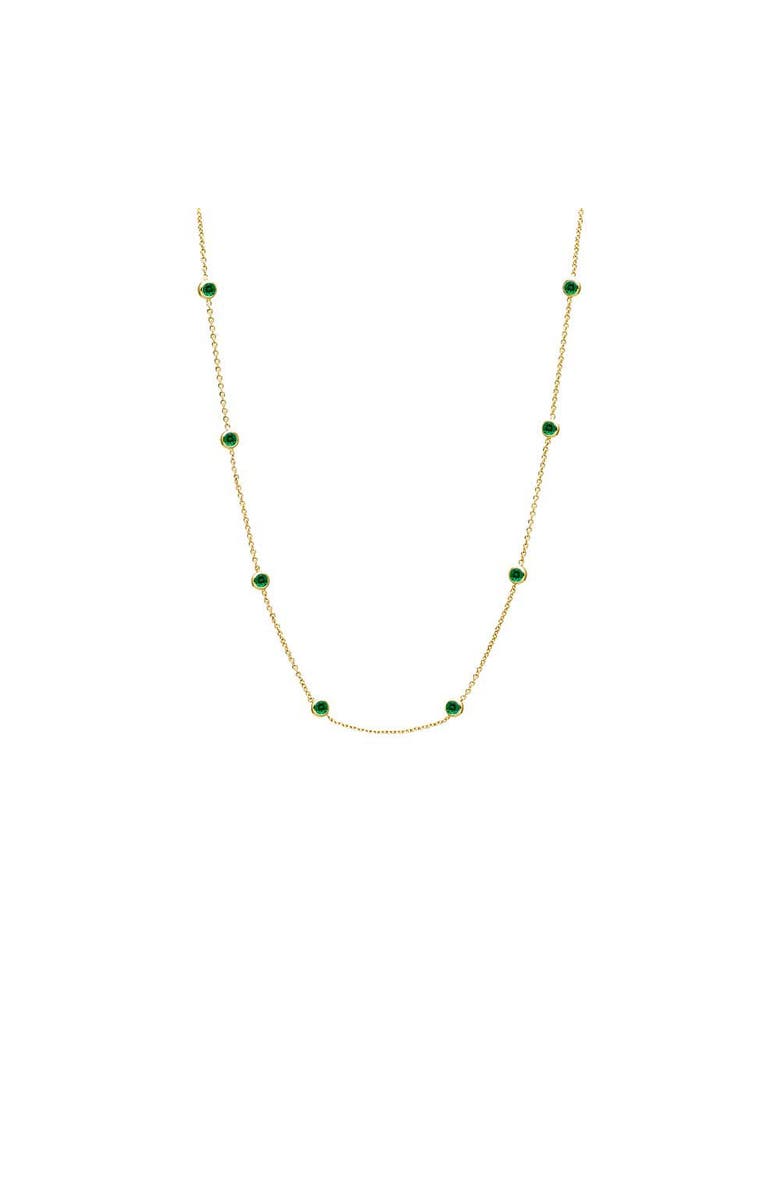 BY ADINA EDEN Emerald Green Diamond By The Yard Necklace, Main, color, Emerald Green - 18 Inch
