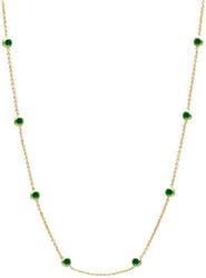 BY ADINA EDEN Emerald Green Diamond By The Yard Necklace