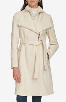 Calvin Klein Angled Zip Twill Coat