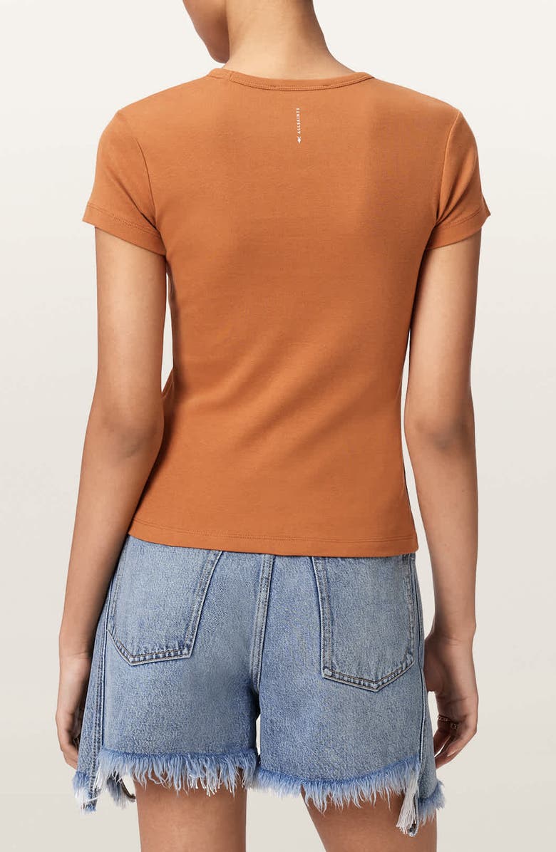 AllSaints Stevie Cotton T-Shirt, Alternate, color, Pecan Brown