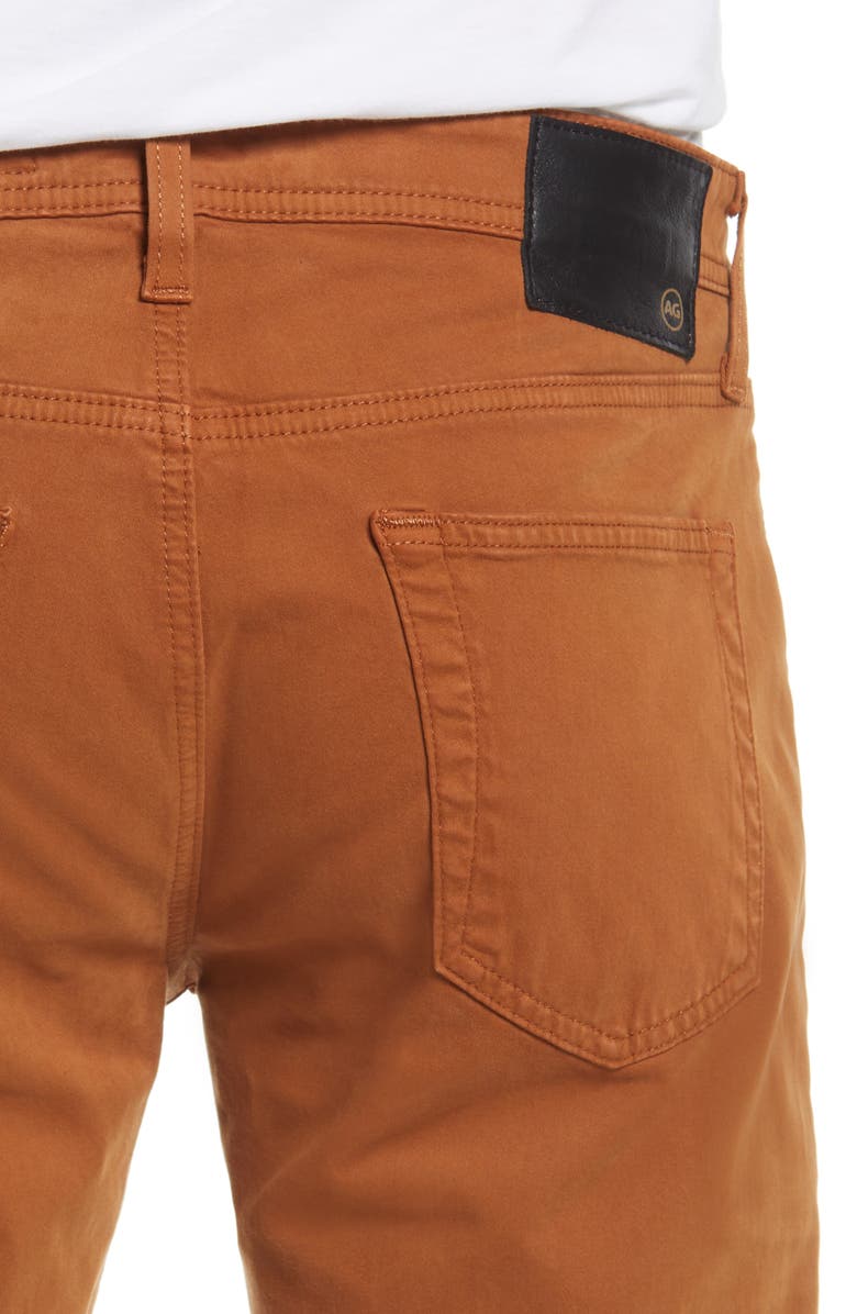 AG Tellis Slim Fit Sateen Pants, Alternate, color, Clay Stone