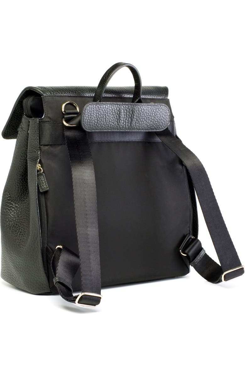 Storksak St. James Convertible Leather Diaper Backpack, Alternate, color,