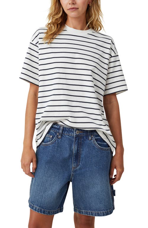Shop Cotton On Relaxed Denim Carpenter Shorts In Lunar Blue/brown