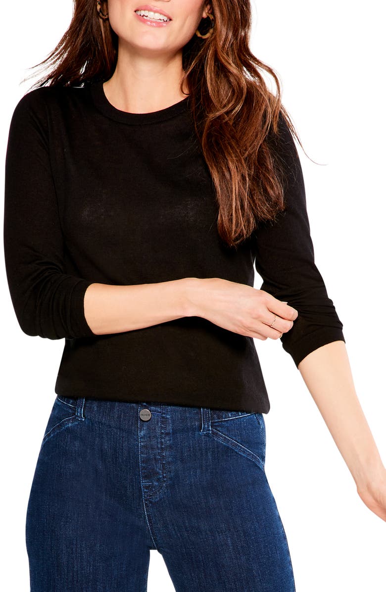 NIC+ZOE Crewneck Cotton Blend Sweater, Main, color,