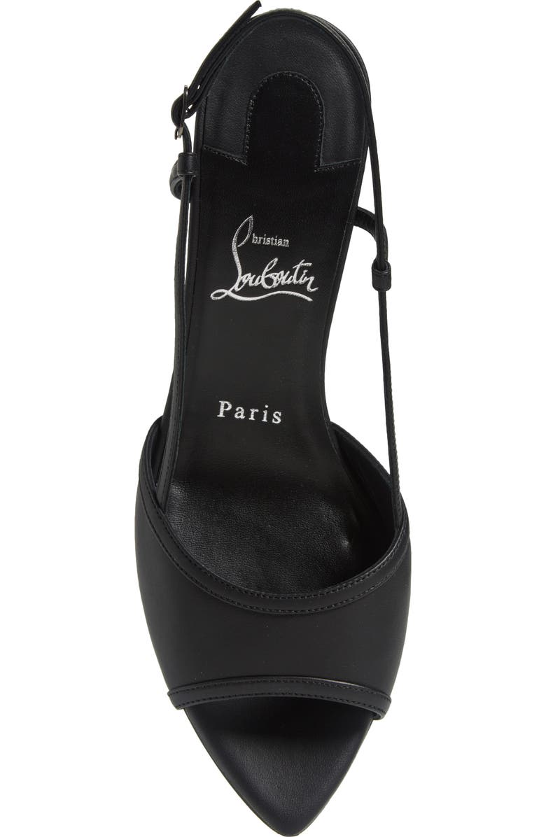 Christian Louboutin Miss Z Open Toe Slingback Sandal, Alternate, color, Black