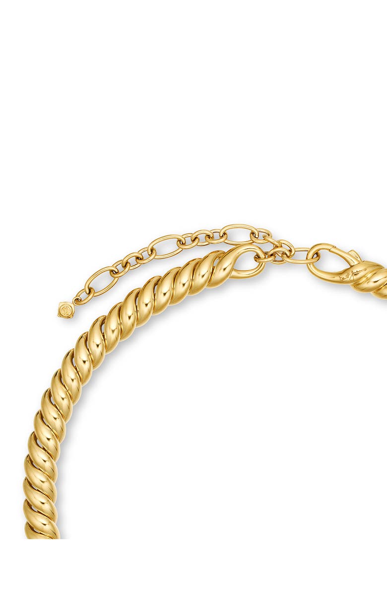David Yurman Sculpted Cable Necklace in 18K Yellow Gold, Alternate, color, 18K Yellow Gold