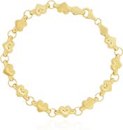 The Lovery Fine Jewelry Gold Heart Round Link Bracelet
