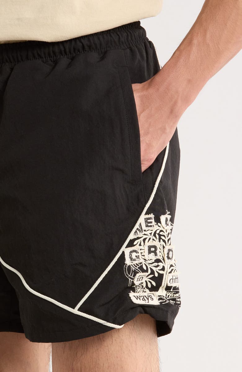 HONOR THE GIFT Growth Track Shorts, Alternate, color, Black