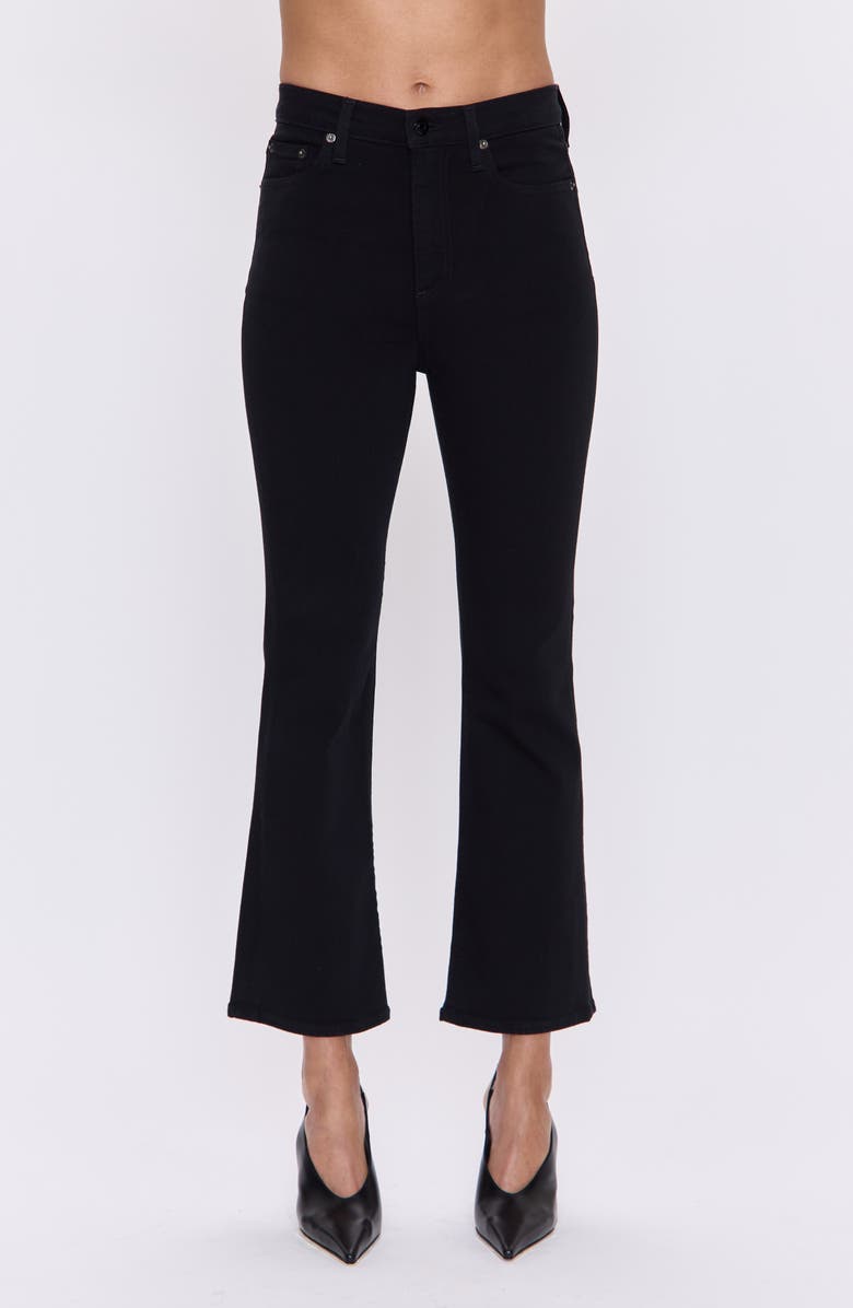 Pistola Lennon High Waist Ankle Bootcut Jeans, Main, color, Noir