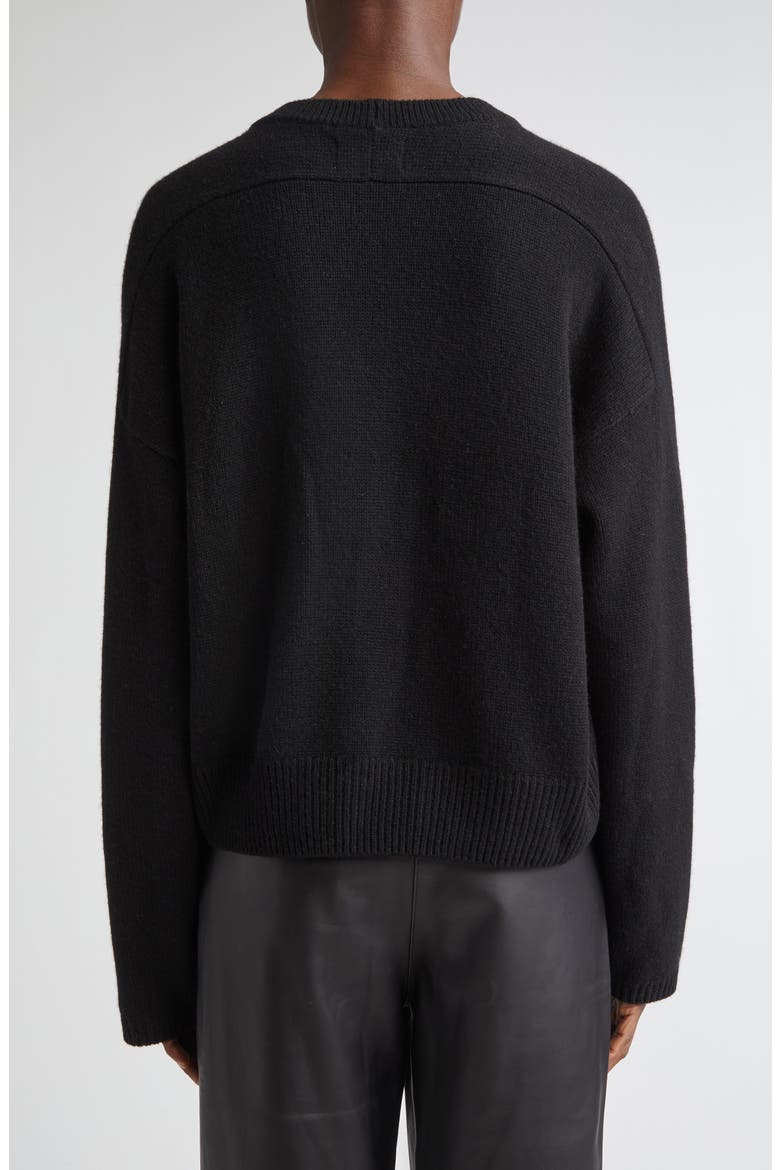 Bill Draped Cashmere Sweater, Alternate, color, BLACK