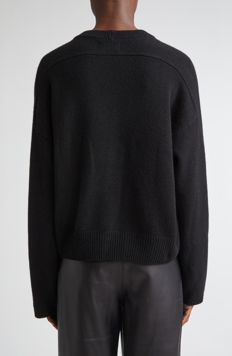 LOULOU DE SAISON Bill Draped Cashmere Sweater, Alternate, color, Black