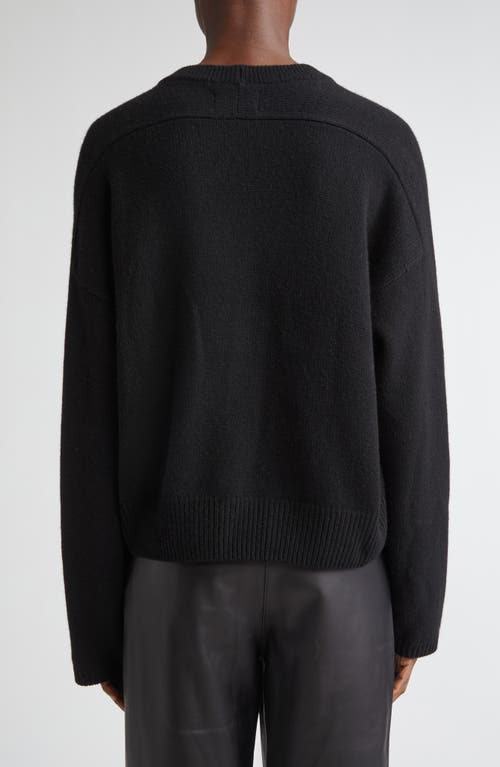 Loulou De Saison Bill Draped Metallic-ornament Sweater In Black