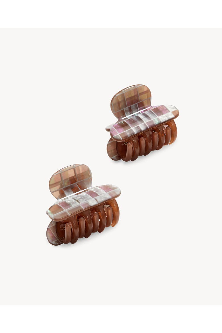 Twin Heirloom Claws, Alternate, color, Brown Shell Checker