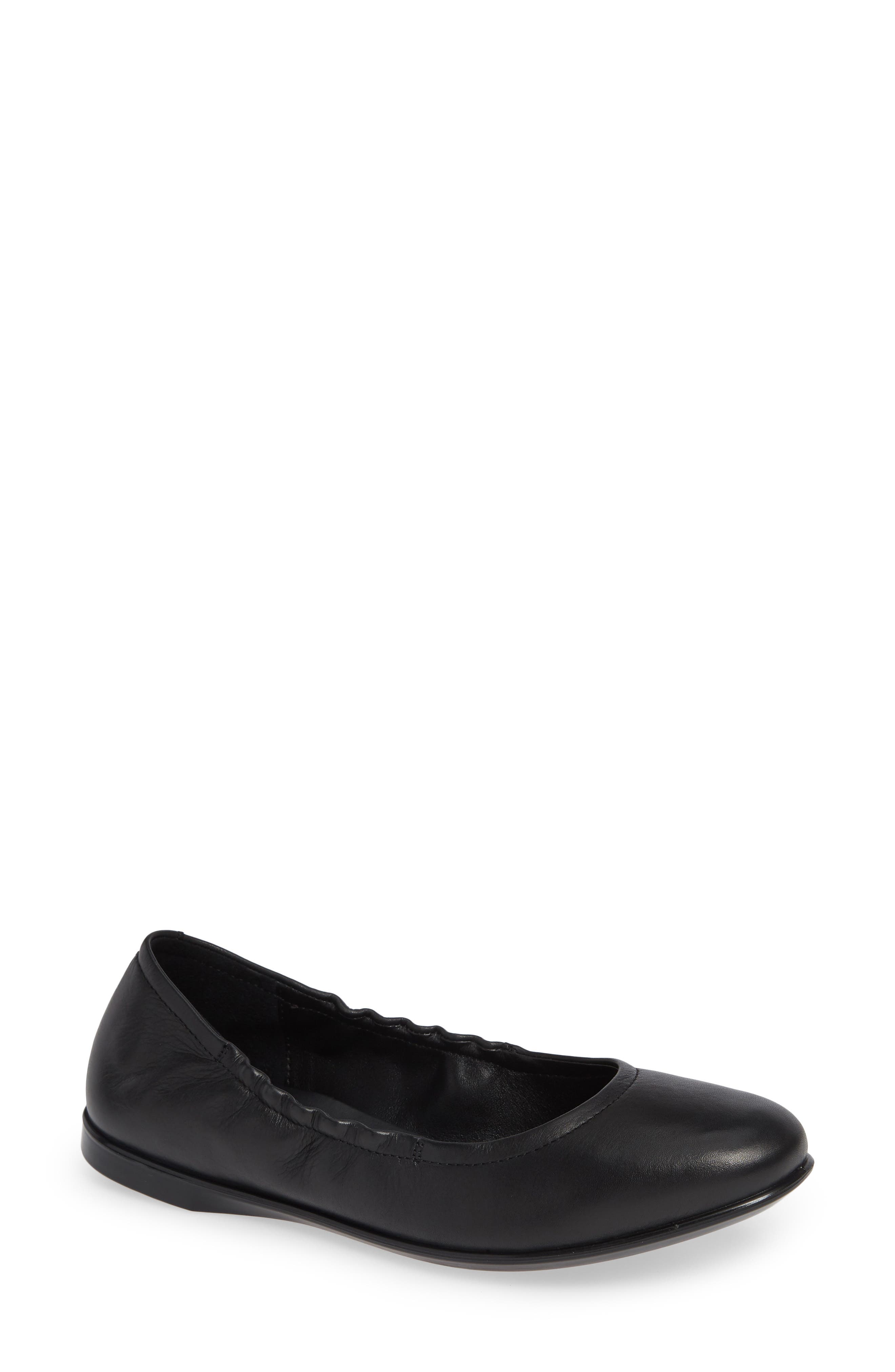 Incise Enchant Ballet Flat, Main, color, BLACK/ BLACK LEATHER