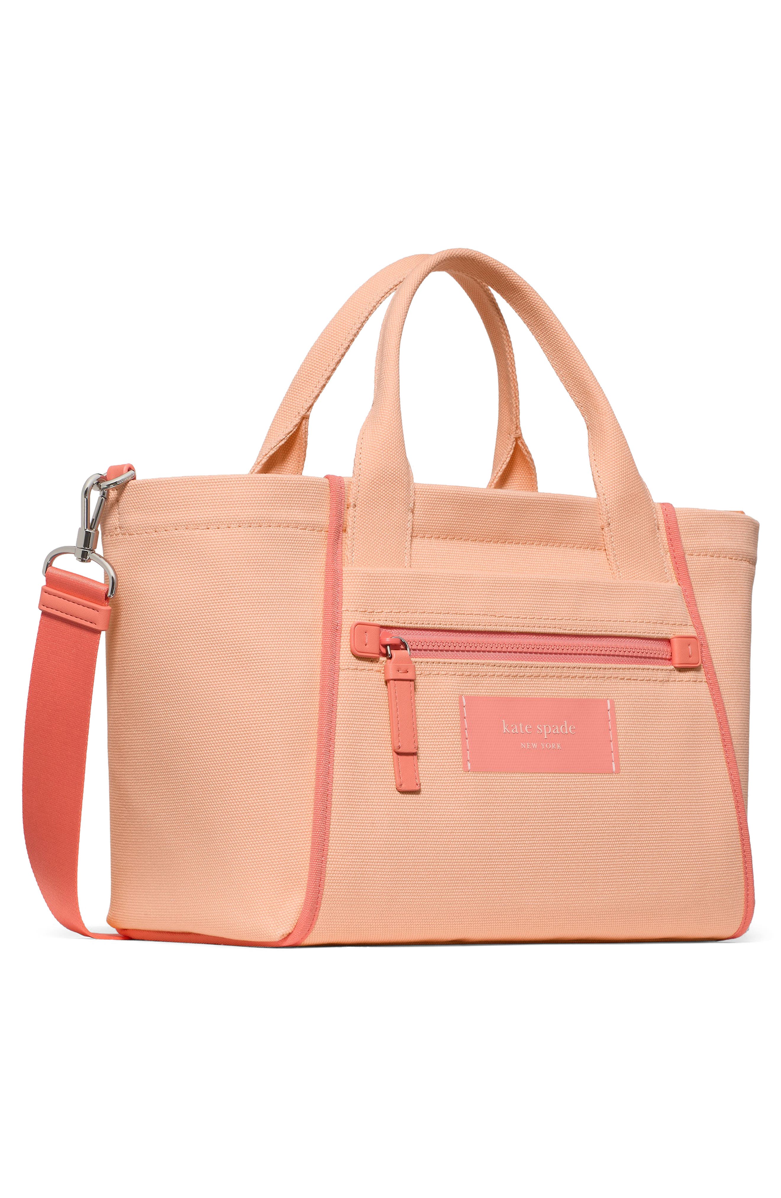 dash canvas tote bag, Alternate, color, LIGHT CANTALOUPE