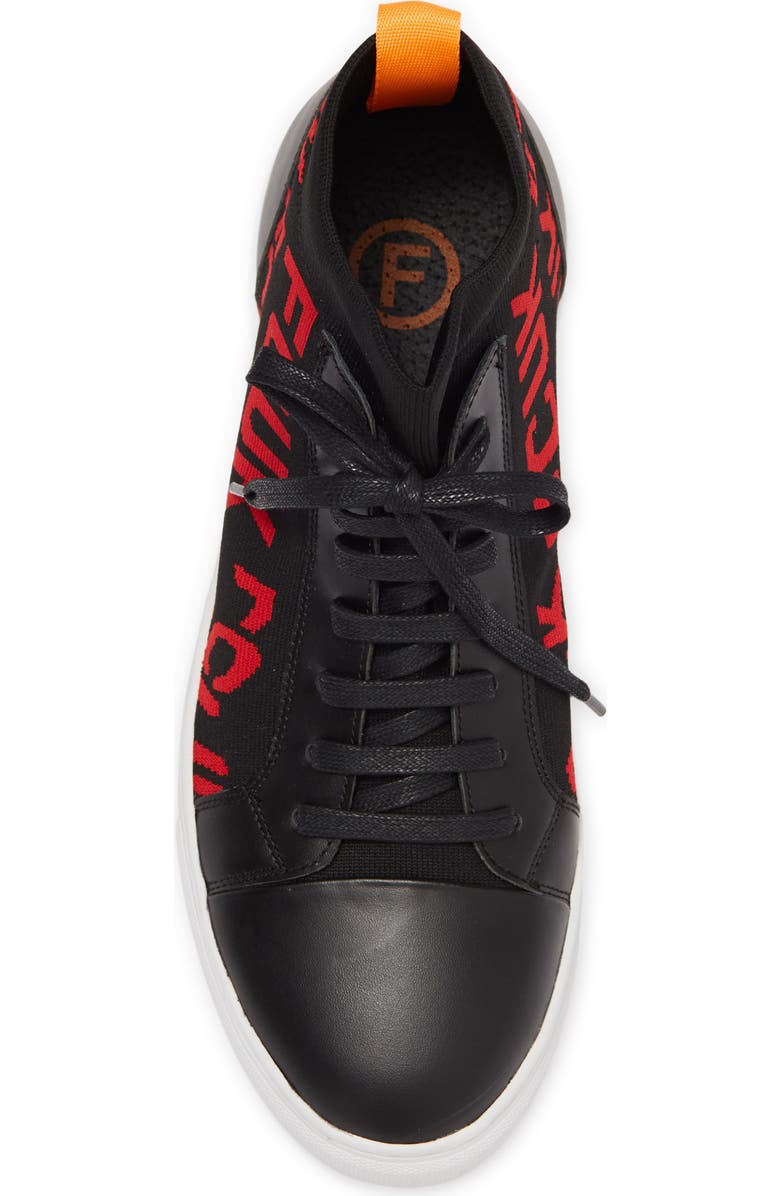 French Connection Kona Signature Leather Sock Sneaker, Alternate, color,