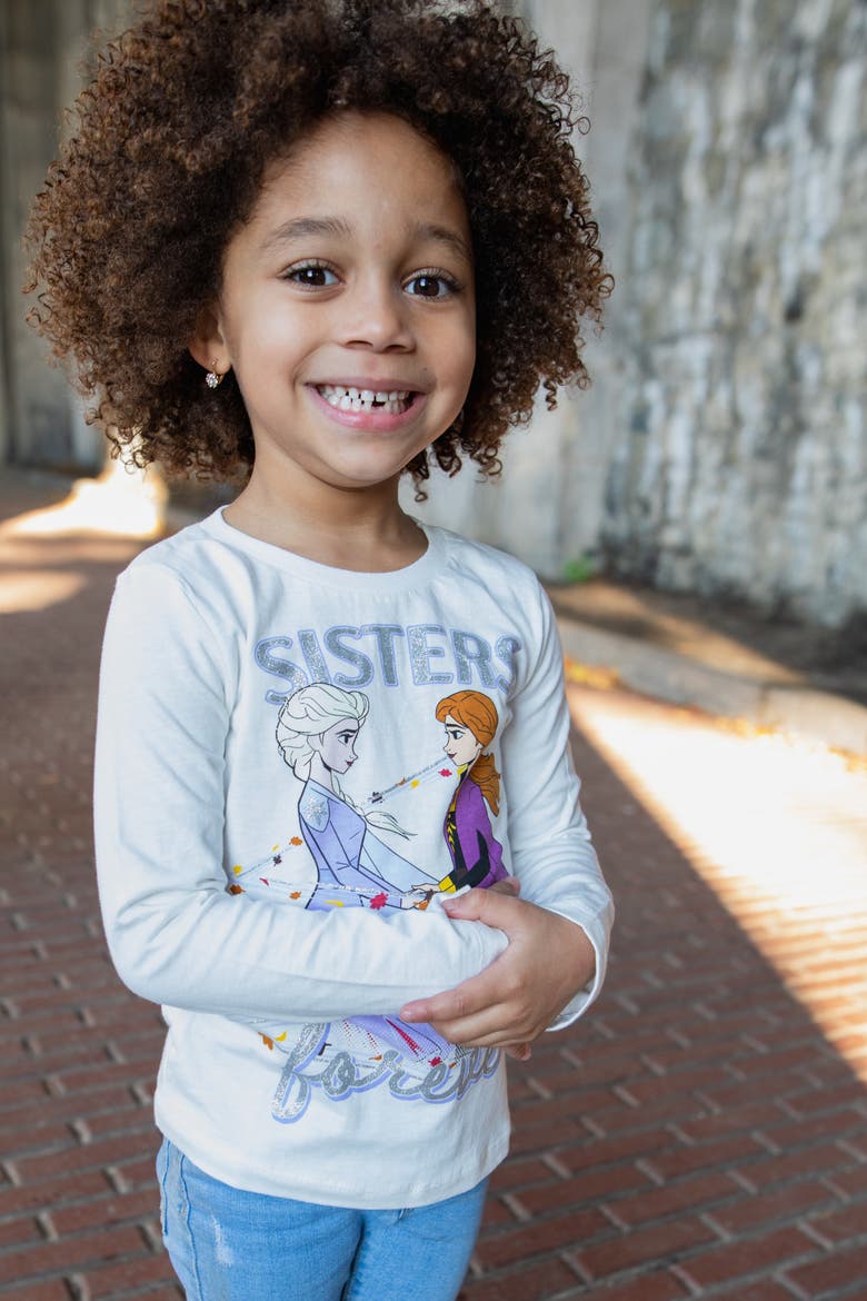Frozen 3-Pack Glitter Long Sleeve Tees, Alternate, color, Blue Purple Ivory