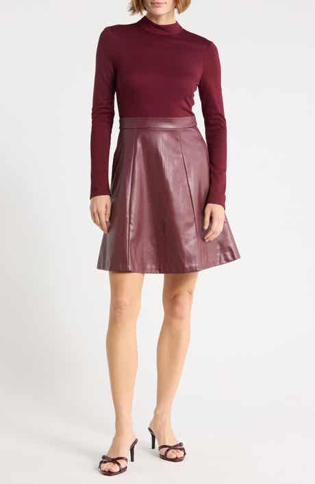 Long Sleeve Mixed Media Dress