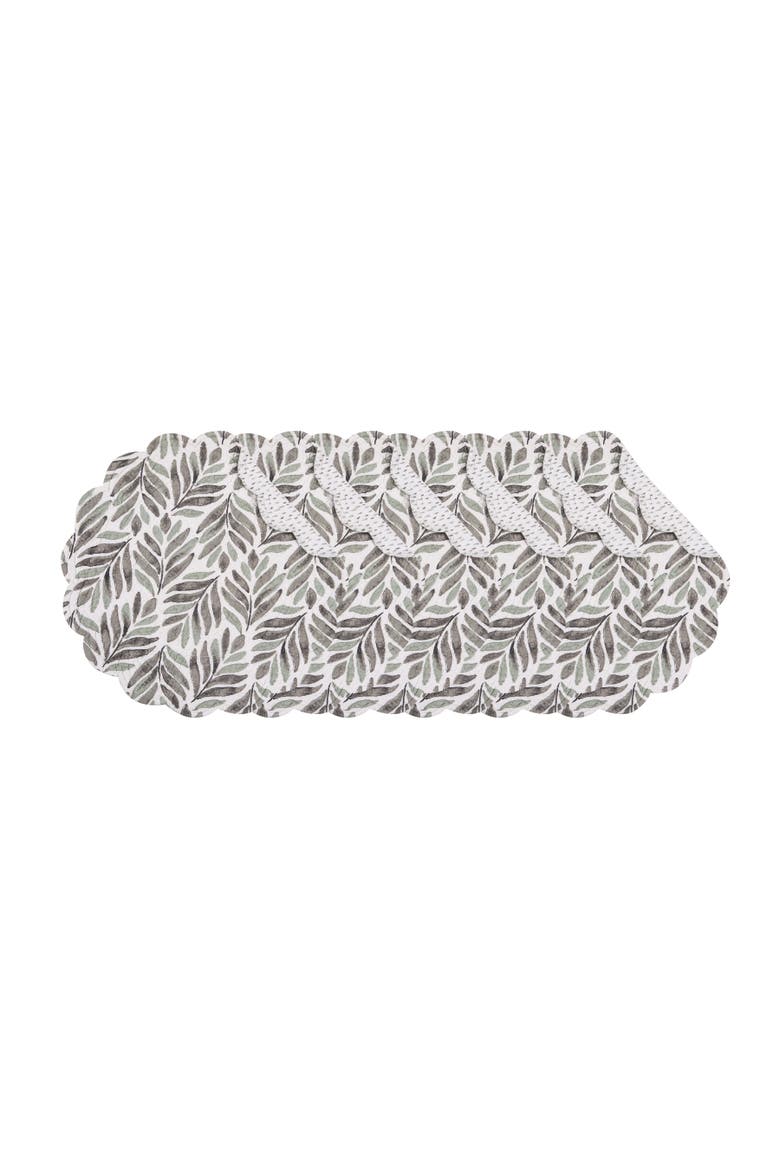 Blair Round Placemats Set of 6, 17", Main, color, Green