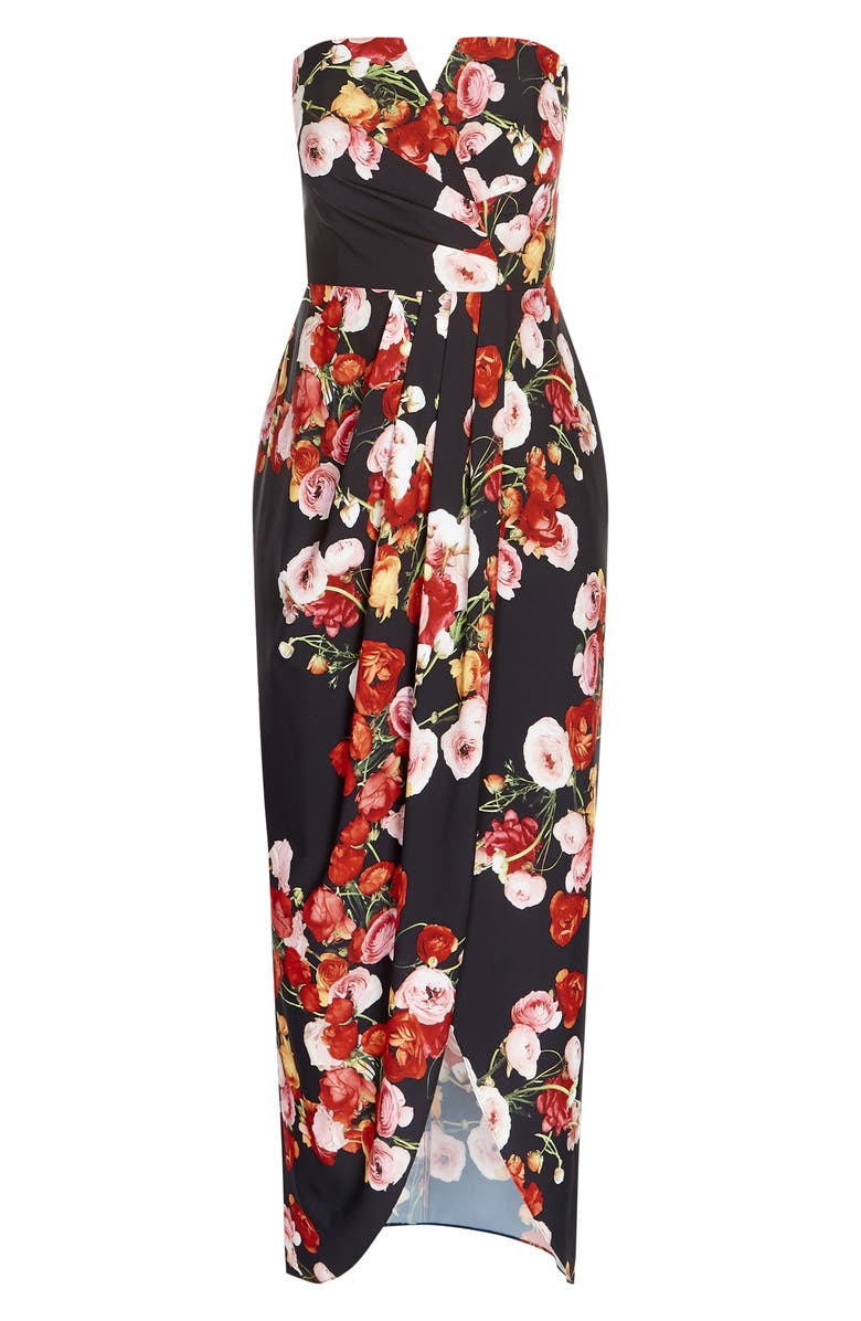 City Chic Valentina Strapless Maxi Dress, Alternate, color, 