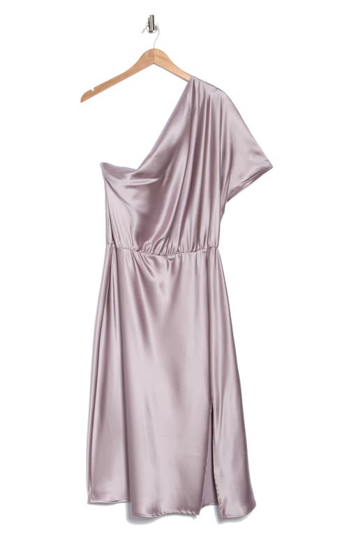 Shop Renee C Satin One-shoulder Dress