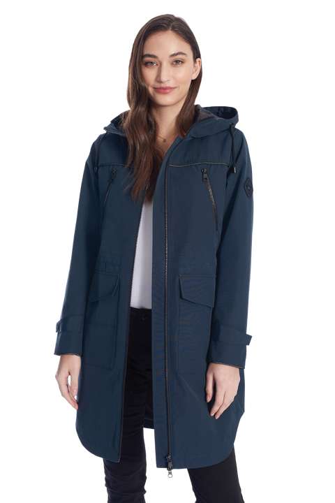 Kusawa - Mid-length Hooded Drawstring-Waist Raincoat
