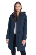 Alpine North Kusawa - Mid-length Hooded Drawstring-Waist Raincoat