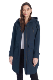 Alpine North Kusawa - Mid-length Hooded Drawstring-Waist Raincoat