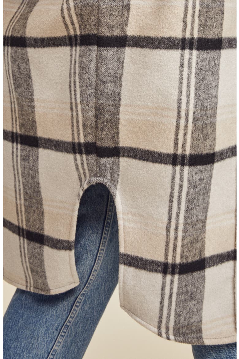 Ainslie Plaid Coat, Alternate, color, BLACK GREY STRIPE