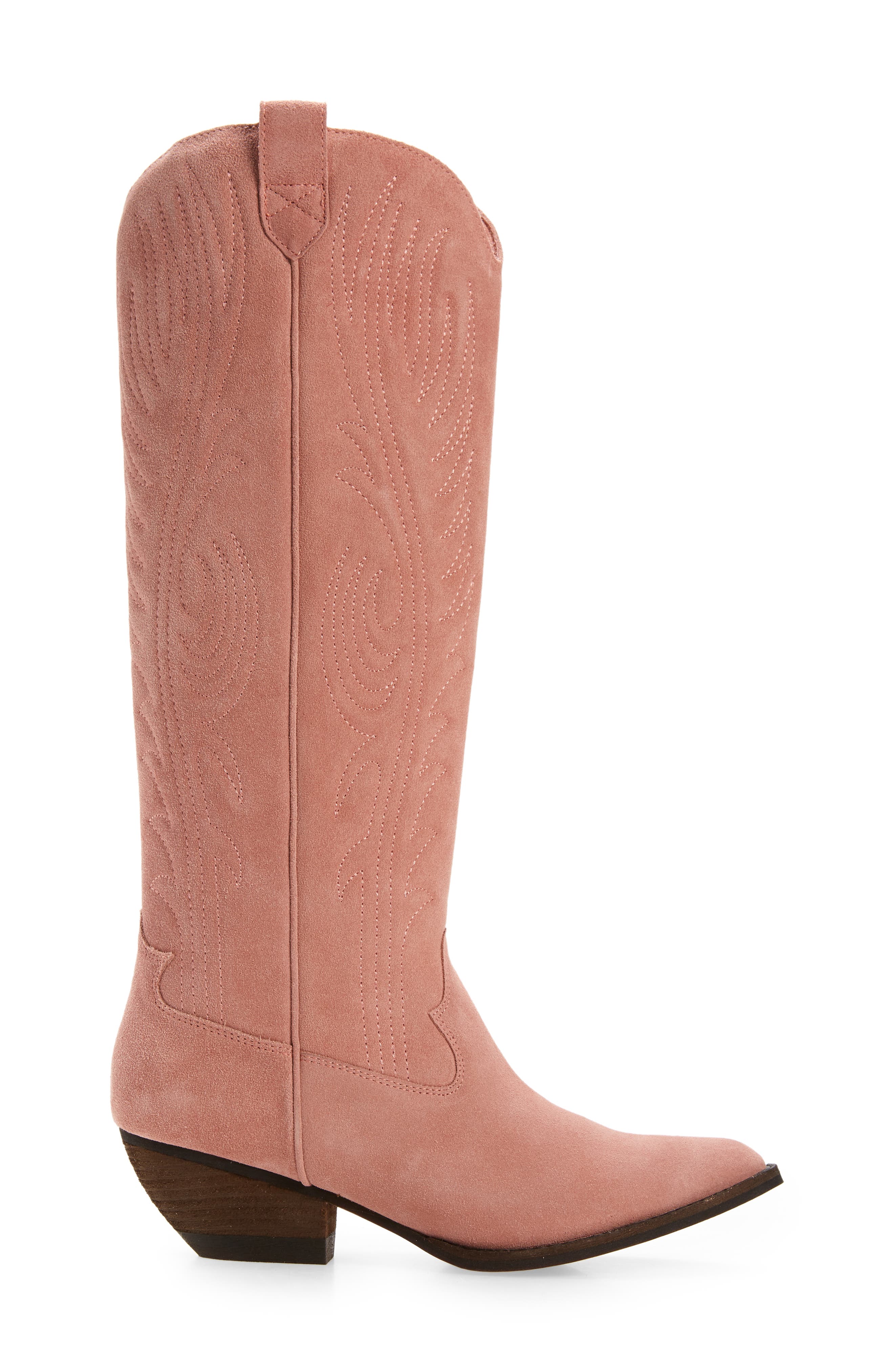 Calvera Knee-High Boot, Alternate, color, PINK SUEDE